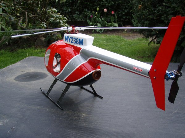 Hughes 500 / Red Police Version / 450er Mechanik/4 Blattrotorkopf -RTF-